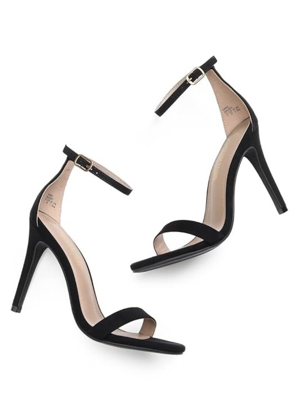 Dream Pairs High Heel Sandals Size 9 Black Open Toe Ankle Strap Women's - Picture 6 of 7